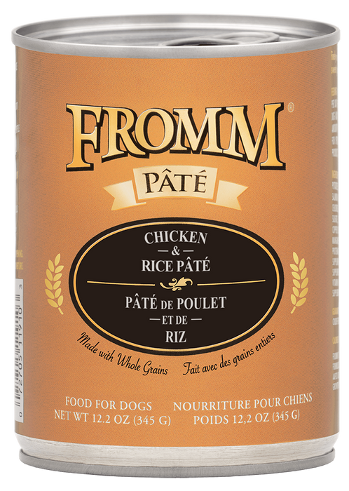 Fromm Chicken & Rice Pate Canned Dog Food, 12.2oz