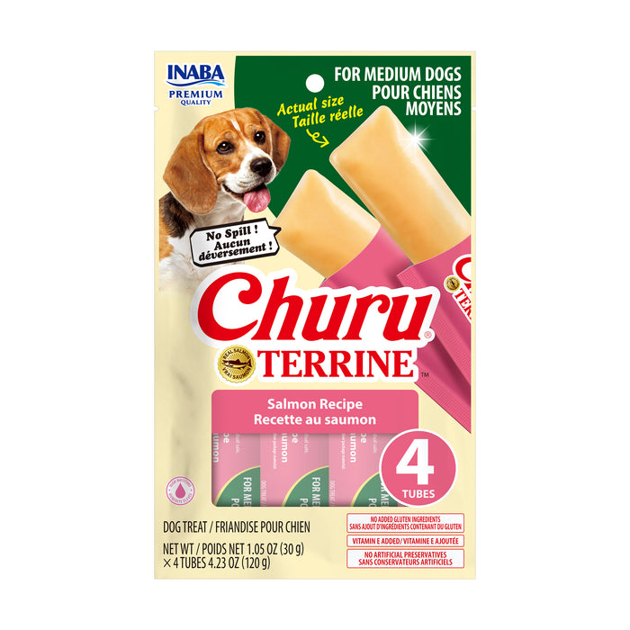 Inaba Churu Terrine Salmon Recipe Dog Treat, 4pk