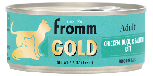 Fromm Gold Adult Chicken, Duck & Salmon Pate Canned Cat Food, 5.5oz