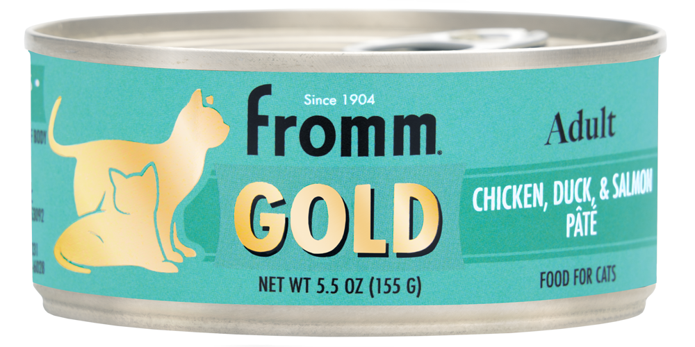 Fromm Gold Adult Chicken, Duck & Salmon Pate Canned Cat Food, 5.5oz