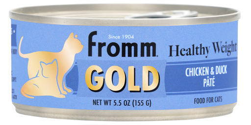 Fromm Gold Adult Healthy Weight Chicken & Duck Pate Canned Cat Food, 5.5oz