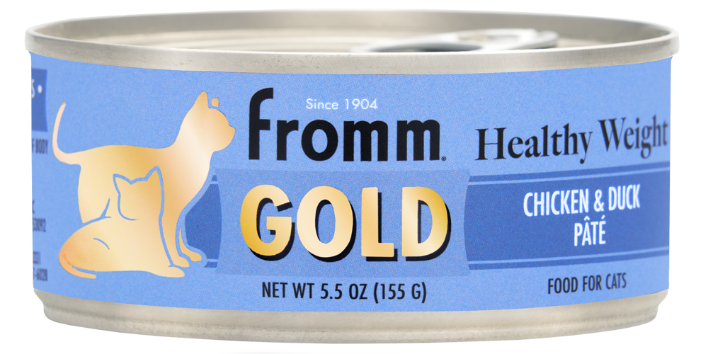 Fromm Gold Adult Healthy Weight Chicken & Duck Pate Canned Cat Food, 5.5oz