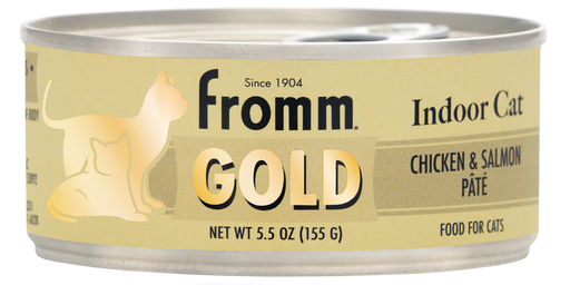Fromm Gold Indoor Chicken & Salmon Pate Canned Cat Food, 5.5oz