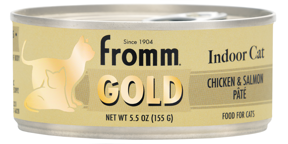Fromm Gold Indoor Chicken & Salmon Pate Canned Cat Food, 5.5oz