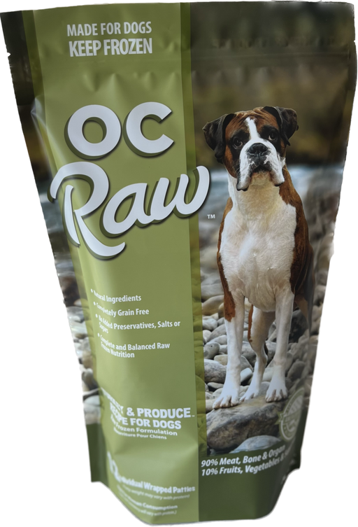 OC Raw Turkey & Produce Patties Frozen Dog Food