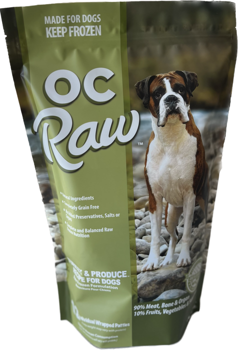 OC Raw Turkey & Produce Patties Frozen Dog Food