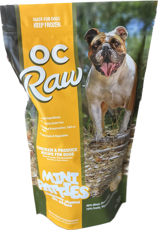 OC Raw Chicken & Produce Patties Frozen Dog Food