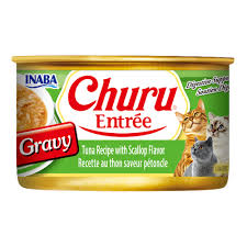 INABA Churu Gravy Entree Tuna & Scallops Canned Cat Food, 3oz