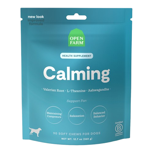 Open Farm Calming Health Supplement 90ct Soft Chews for Dogs, 12.5oz