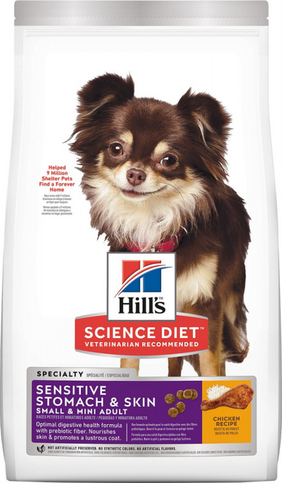 Hill's Science Diet Adult Sensitive Stomach & Skin Small & Mini Chicken Recipe Dry Dog Food