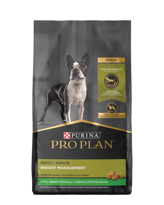 Purina Pro Plan Adult Weight Management Shredded Blend Small Breed Chicken & Rice Formula, 6lb