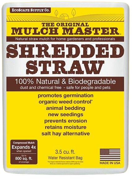 Mulch Master Shredded Straw, 3.5 cu ft