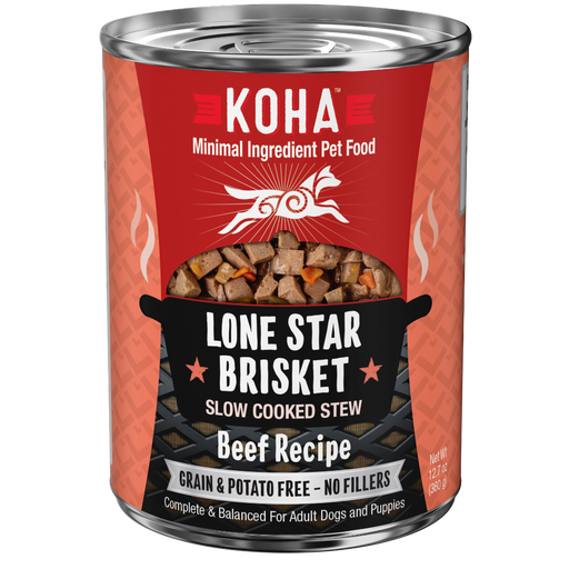 KOHA Lone Star Brisket Slow Cooked Stew Beef Recipe Canned Dog Food