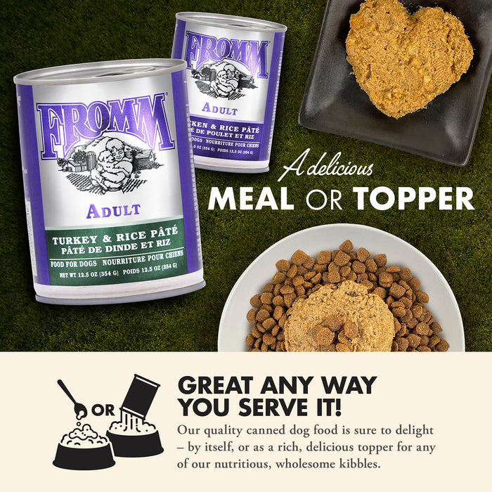 Fromm Classic Turkey and Rice Pate Canned Dog Food, 12.5oz