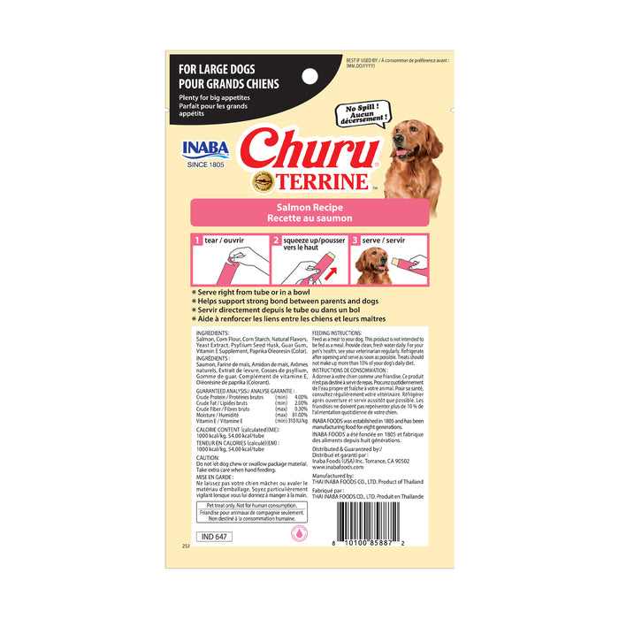 Inaba Churu Terrine Salmon Recipe Dog Treat, 4pk