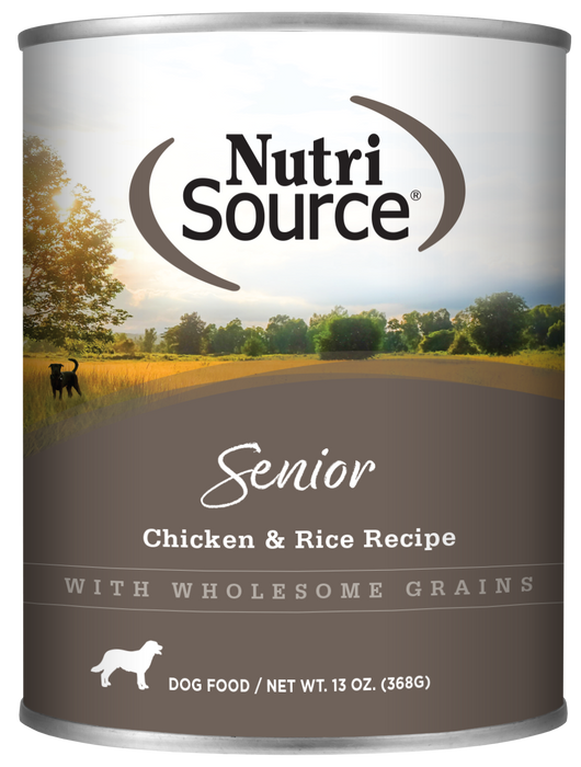 NutriSource Senior Formula Healthy Wet Dog Food for Seniors, 13oz can