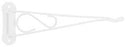 Swivel Plant Bracket, 10-3/8 L, Steel, White, Wall Mount Mounting