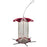Acrylic Seed Feeder, Red, 3qt Capacity - 12in Diam x 11in H