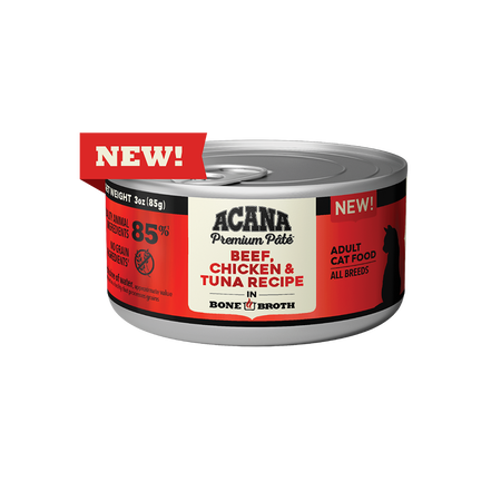 ACANA Premium Pâté, Beef, Chicken & Tuna Recipe Canned Cat Food, 3oz