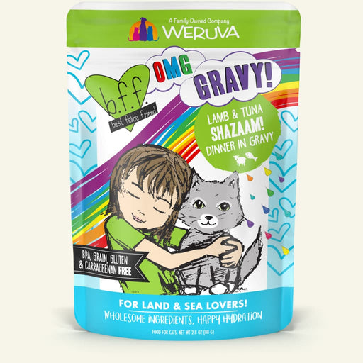 Weruva BFF OMG Shazaam! Lamb & Tuna Dinner in Gravy Wet Cat Food (2.8 oz Pouch)