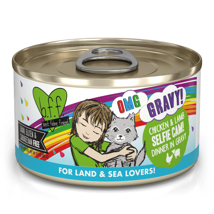 Weruva BFF OMG Chicken & Lamb Selfie Cam! Chicken & Lamb Dinner in Gravy Canned Cat Food