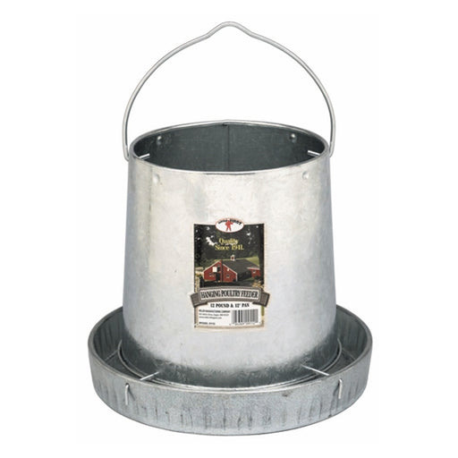 Galvanized Hanging Feeder for Poultry, 12lb capacity