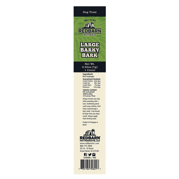 Redbarn Naturals Barky Bark Jerky, Large, 10", single