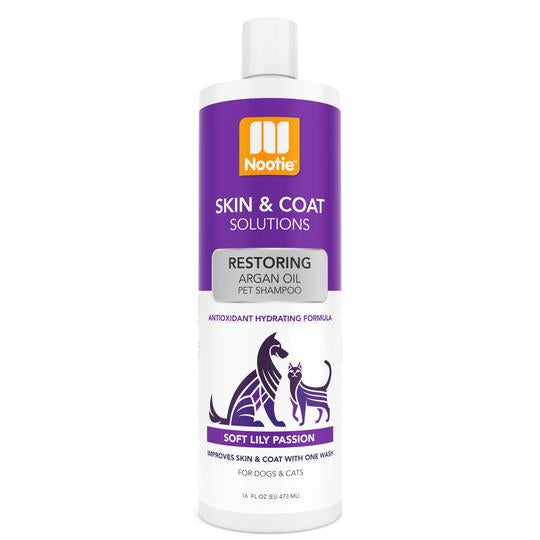 Nootie Restoring Argan Oil Pet Shampoo, Soft Lily Passion, 16oz