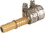 Hose Mender with Clamps, 1/2 in, Male, Brass, Brass and Silver