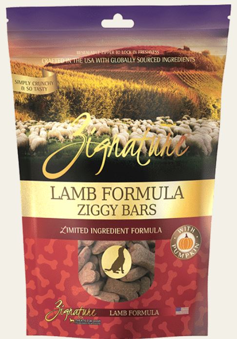 Zignature Ziggy Bars Lamb Formula Dog Biscuit Dog Treat, 12oz