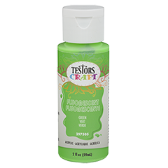 Testors Craft Acrylic Craft Paint, Fluorescent Green, 2 oz