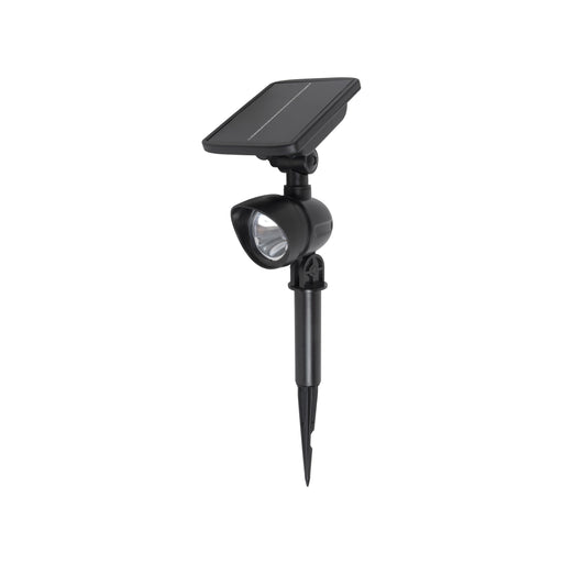 Solar Spotlight, Plastic, Black, 100 lumen