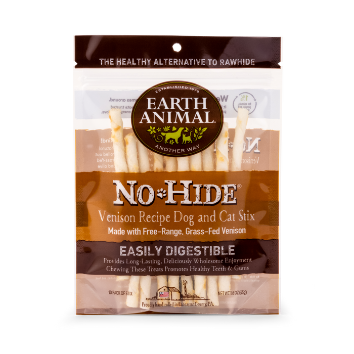 Earth Animal Venison No-Hide® Dog STIX - 10 pack