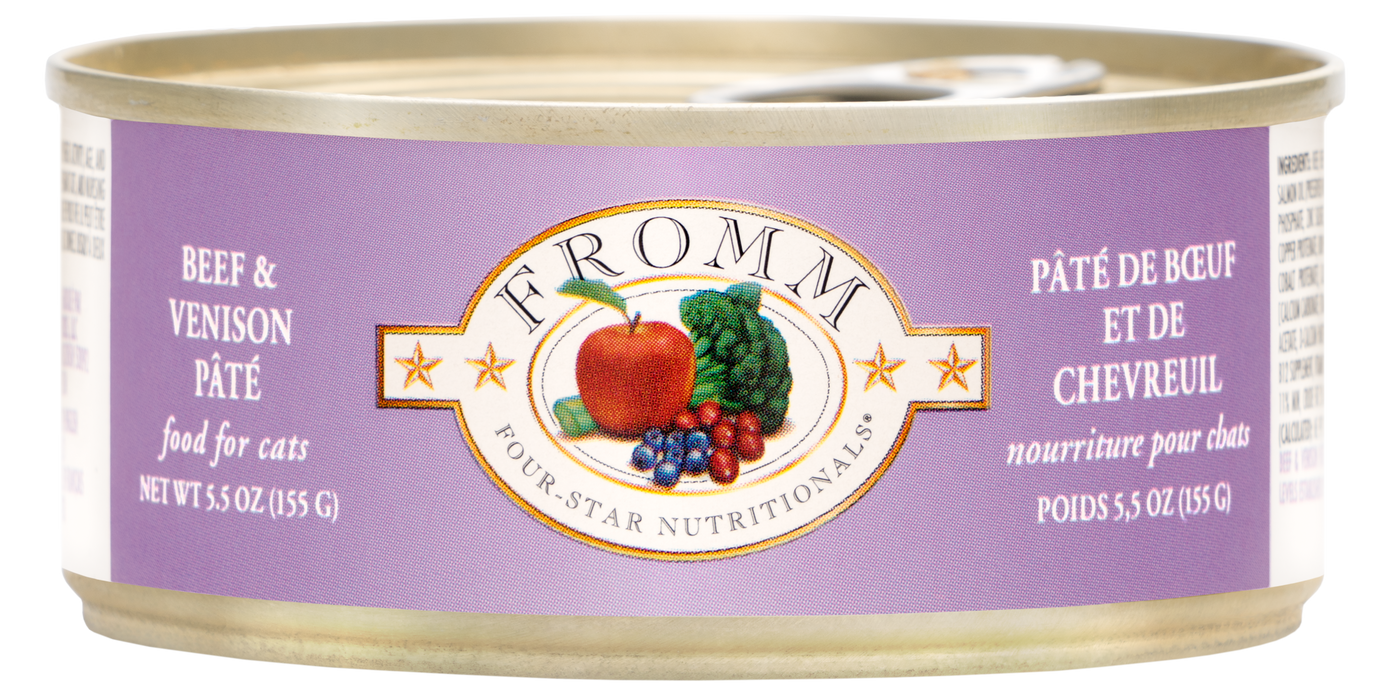 Fromm Four Star Beef & Venison Pate Cat Food Can