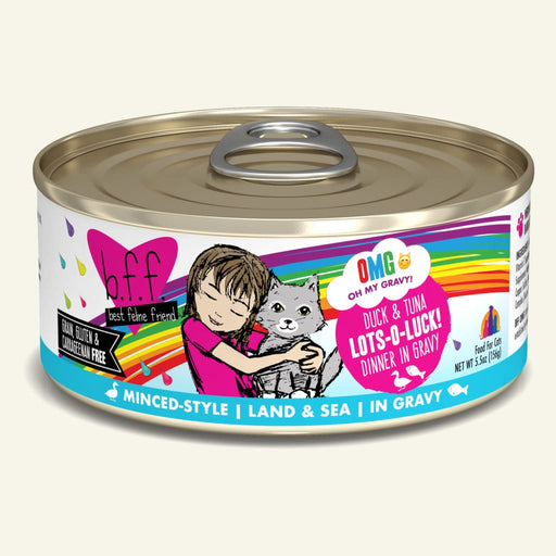 Weruva BFF OMG Duck & Tuna Lots-O-Luck! Cat Food, 5.5oz can