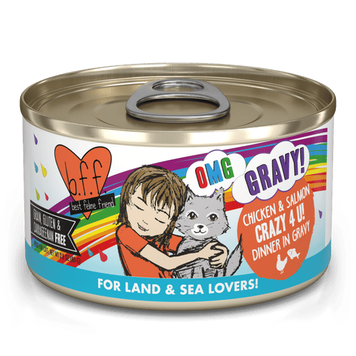 Weruva BFF Chicken & Salmon Crazy 4 U! Chicken & Salmon Dinner in Gravy Canned Cat Food
