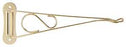 Planter Bracket, 10-3/8 L, Steel, Brass, Wall Mount Mounting