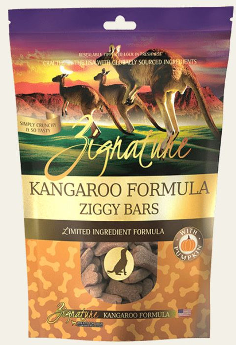 Zignature Ziggy Bar Kangaroo Formula Dog Biscuit Dog Treats, 12oz
