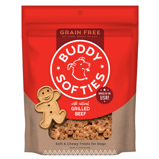Cloud Star Buddy Biscuits Grain Free Soft and Chewy Grilled Beef Dog Treats, 5oz