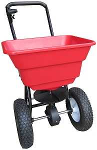 Broadcast Spreader, 12 ft W Spread, 80 lb Capacity, Steel Frame