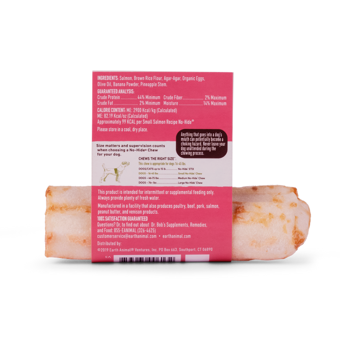 Earth Animal Salmon No-Hide® Wholesome Dog Chews - Small, 4"