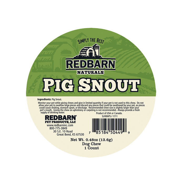 Redbarn Naturals Pig Snout Dog Treats