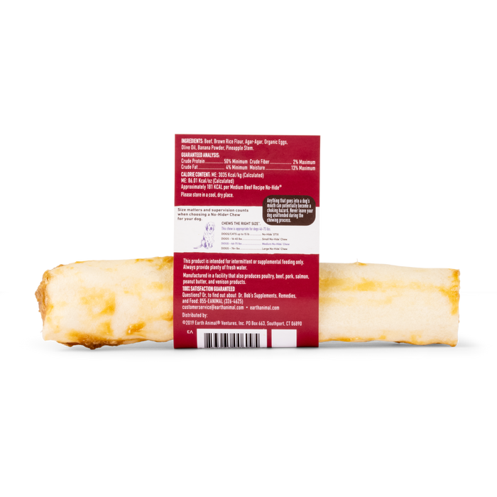 Earth Animal Beef No-Hide Wholesome Dog Chews- Medium, 7"