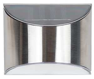 Solar Light Wedge Stainless Steel and Plastic, 5 lumen, 2pk
