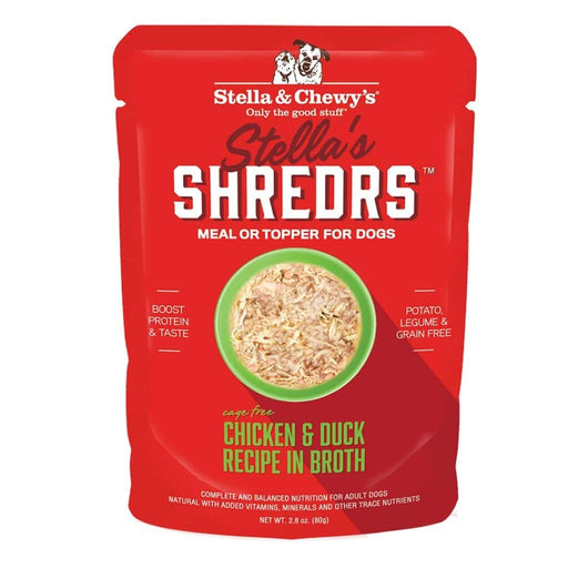 Stella & Chewy's Stella's Shredrs Chicken & Duck Recipe in Broth Wet Dog Food, 2.8oz Pouch