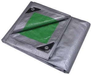 Tarp, Green & Silver Polyethylene, 40"LX20"W, 8ml Thick