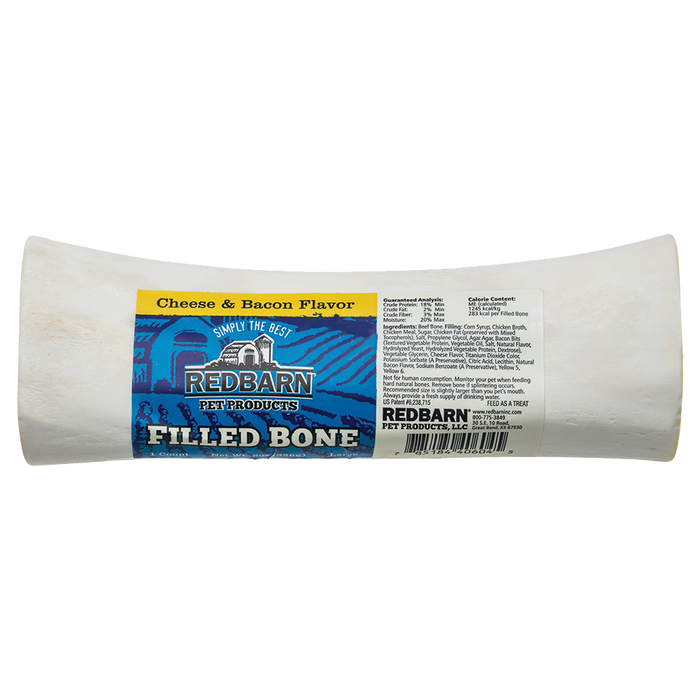 Redbarn Naturals Filled Bone Cheese N' Bacon - Medium, 6"