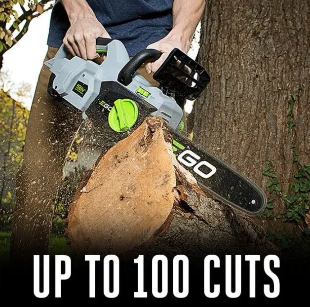 EGO Power+ 14" Chain Saw Kit (2.5AH Fuel Gage Battery, 56V 220W Charger)