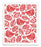 Swedish Dishcloth - Robins - Red