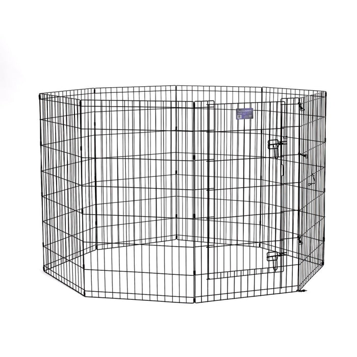 42" MidWest Black Exercise Pen with Door